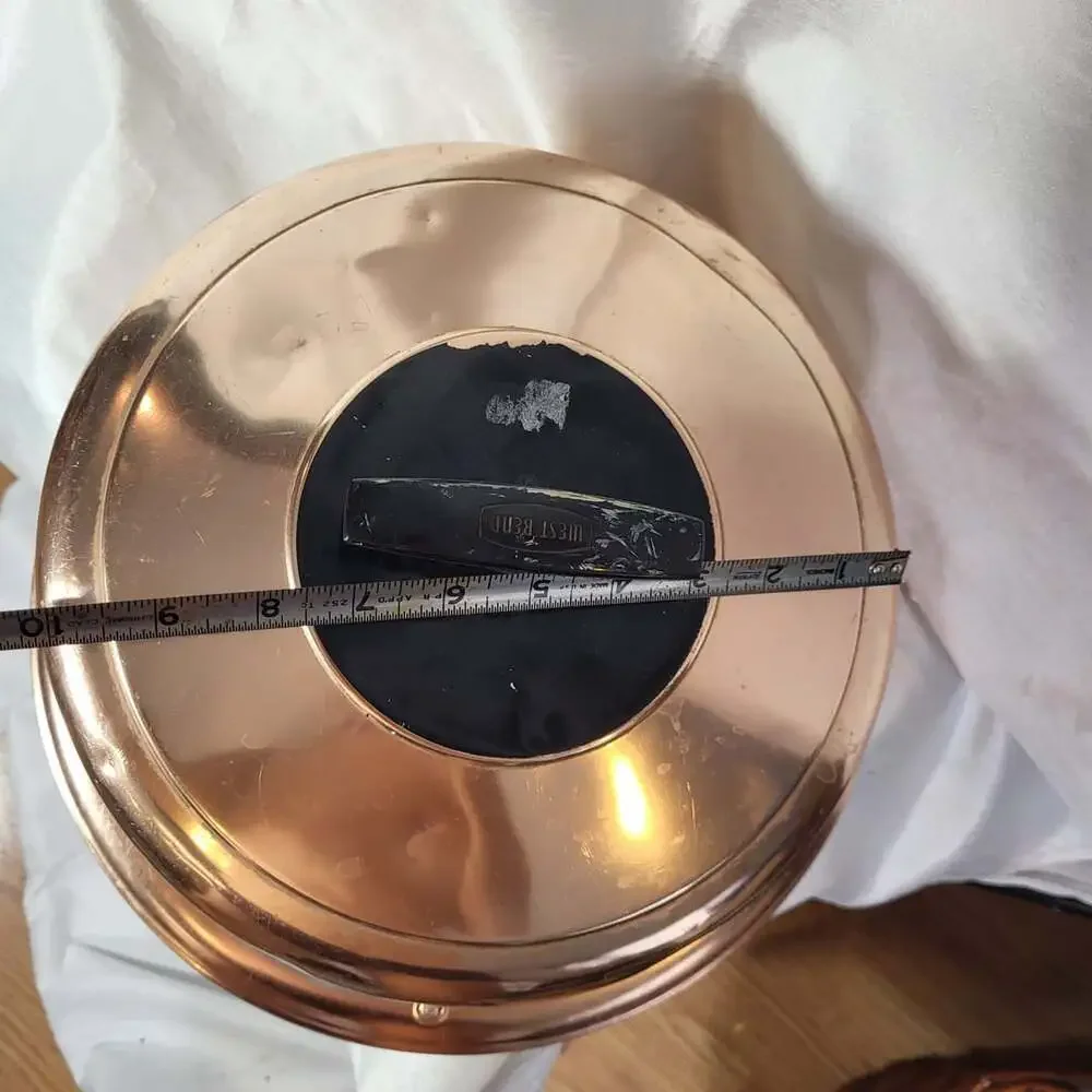Vintage West Bend Copper Aluminum Locking Cake Carrier with Humidity Stone